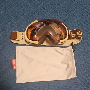 Bolle Brown and Cream Ski Goggles